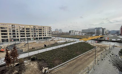 Golda Meir Steg Dezember 2021 Blick von oben