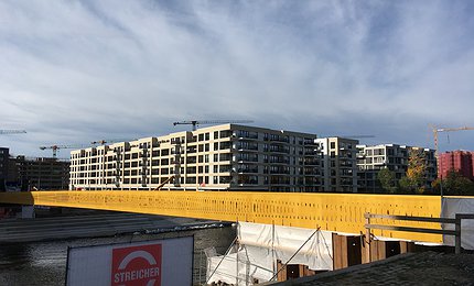 Golda-Meir-Steg (Blick Nord West)